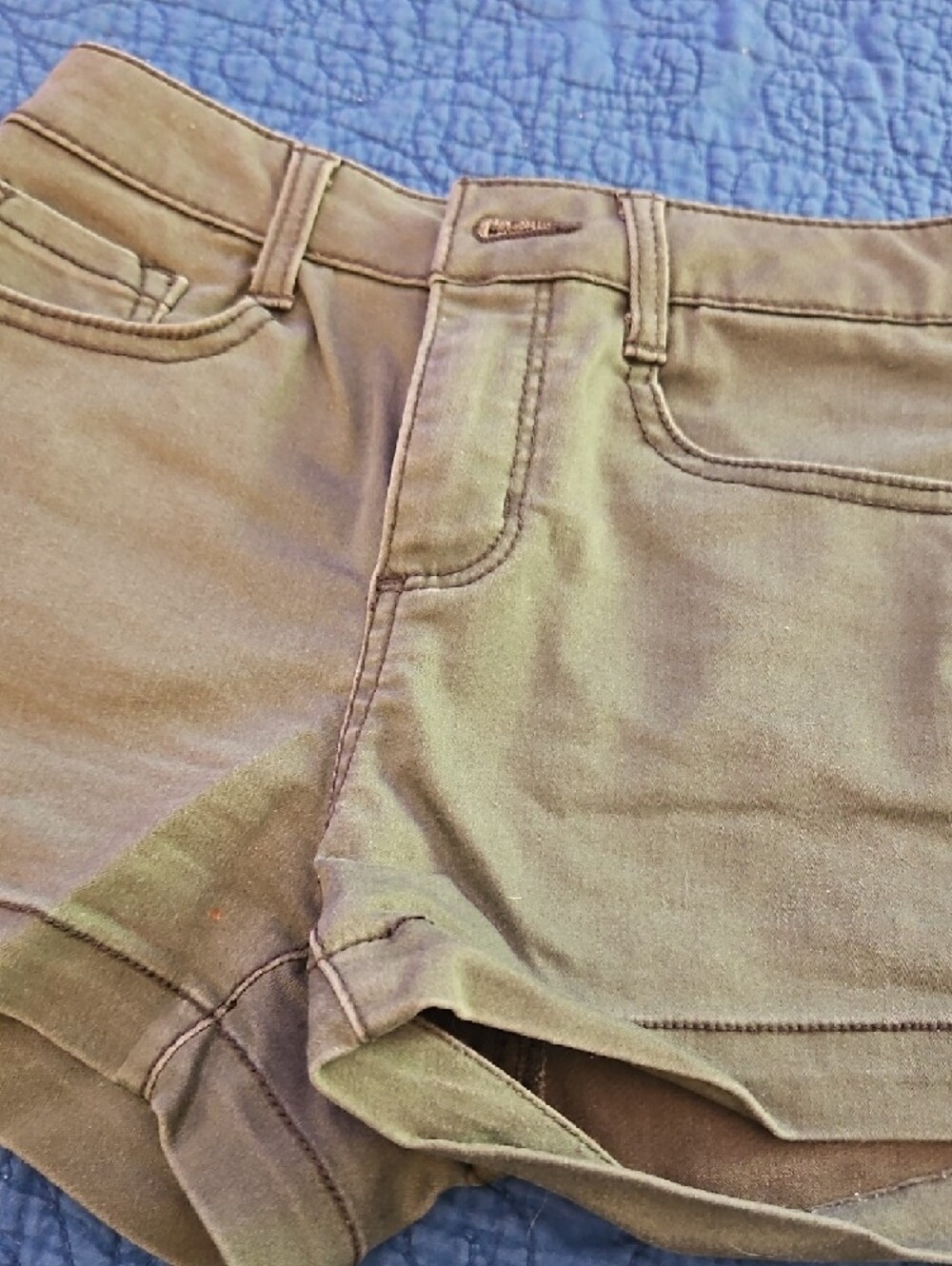 So Army green shorts